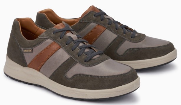 Mephisto VITO randy lederen herensneaker grijs